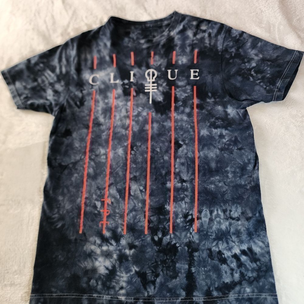Twenty One Pilots Clique Gray Tie Dye Tshirt With Graphics Size Medium
